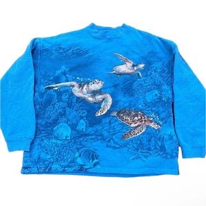 Vintage Habitat brand  sea turtle all over print size XL